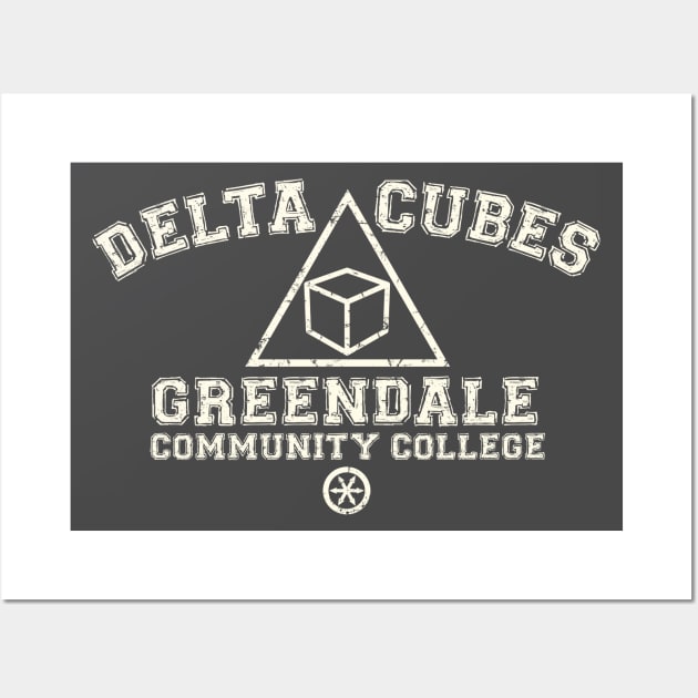 Greendale Delta Cubes Fraternity (light print) Wall Art by kgullholmen